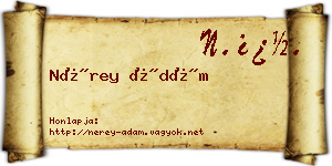 Nérey Ádám névjegykártya